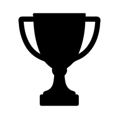 Trophy award cup icon with transparent background

