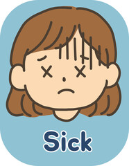 Cute Emotion Flashcards for Kids – Facial Expressions Illustration