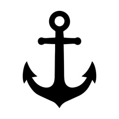 Nautical anchor icon with transparent background symbolizing stability and maritime theme
