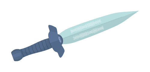 刀身にルーン文字が浮かび上がったダガー