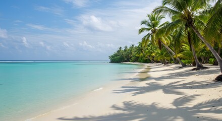 Pristine white sand beach Pulau Maspari, South Sumatra, Indonesia, professional grade photograph