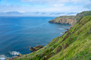 Tagarete viewpoint with sea view and swing on the Azorean island of Santa Maria-Portugal.