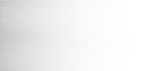 Dotted gradient halftone background. Horizontal seamless dots pattern in pop art style. Abstract modern stylish texture. Vector illustration.