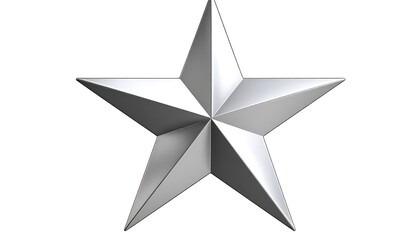 Fototapeta premium Silver Star Award Icon.