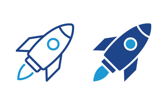 Rocket icon, rocket sign vector	