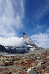 Matterhorn view from Matterhorn Glacier Trail in Switzerland	
