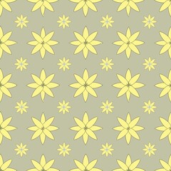 seamless floral pattern yellow flower
