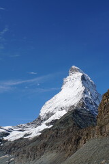 Matterhorn view from Matterhorn Glacier Trail in Switzerland	
