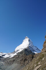 Matterhorn view from Matterhorn Glacier Trail in Switzerland	
