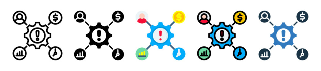 Obraz premium Impact icon multiple style 