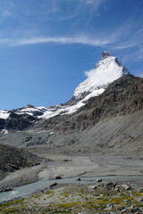Matterhorn view from Matterhorn Glacier Trail in Switzerland	
