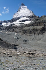 Matterhorn view from Matterhorn Glacier Trail in Switzerland	
