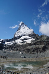 Matterhorn view from Matterhorn Glacier Trail in Switzerland	
