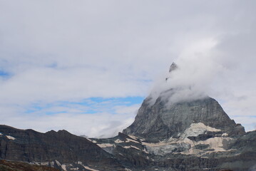  view of Matterhorn from Matterhorn Glacier Trail in Switzerland