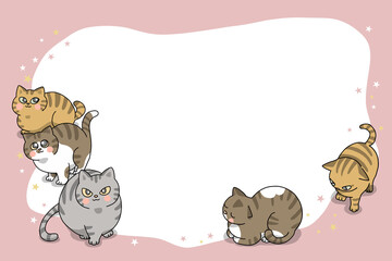 猫　吹き出し　フレーム　ペット　