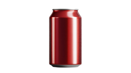 Title: Red Aluminum Soda Can 3D Render Isolated on White Background