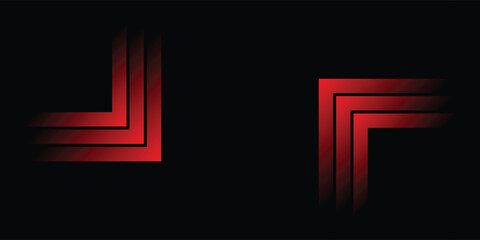 Abstract black background with diagonal red stripes. Vector illustration.