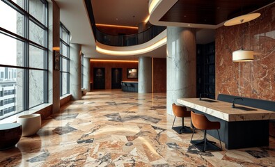 A seamless trendy terrazzo pattern of marble-mosaic natural concrete a harmonious blend of natural stone a vibrant hand-crafted template that adds a unique touch to flooring and facades exuding a sens
