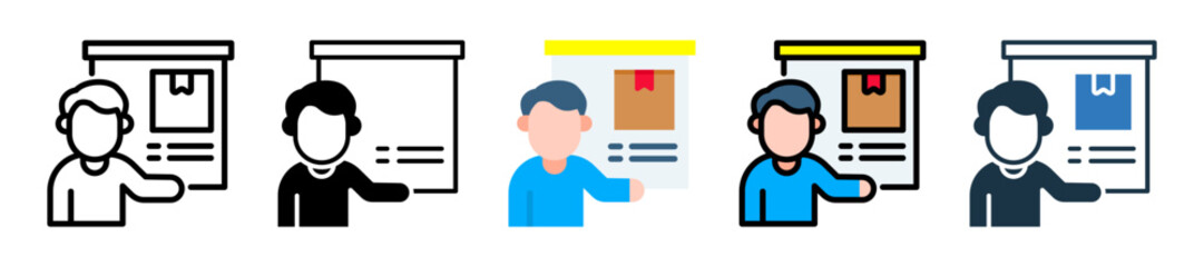 Product Demoicon multiple sytle vector illustration