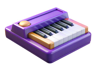 piano on white background