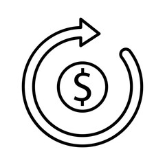 Return and Refund Icon vector design templates simple and modern concept isolated on white background