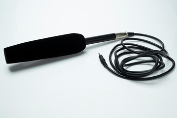 Studio microphone for podcasting or streaming on a white background