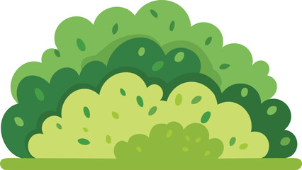 vector illustration of a bushes flat