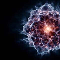 Glowing Energy Sphere  Abstract Sci Fi Background  Futuristic Design  Holographic  Particl