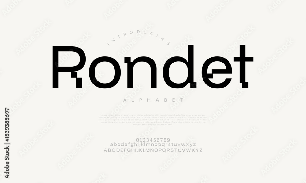 Poster contemporary rounded sans serif font with minimalistic style. perfect for tech startups, branding, a