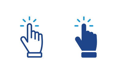 Hand click icon vector	