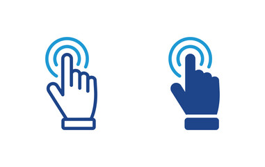 Hand click icon vector	