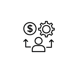Organization management set of web icons in line style. Human resource linear icon collection. Containing business people, teamwork, structure, hierarchy, leadership and more.