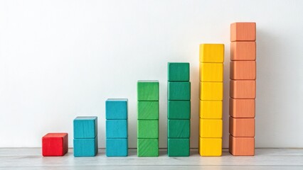 Building Block Arranged as Bar Chart