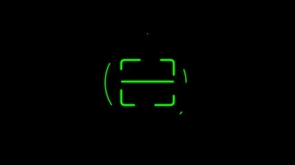 Animation of scope scanning over data processing. Digital radar screen concept with vertical scanning view animated video, 4k video. - Powered by Adobe