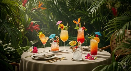 Different types of exotic drinks