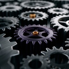 Interlocking Gears  Teamwork  Collaboration  System  Technology  Business