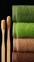 Sustainable Bathroom  Bamboo Toothbrushes   Eco Friendly Towels