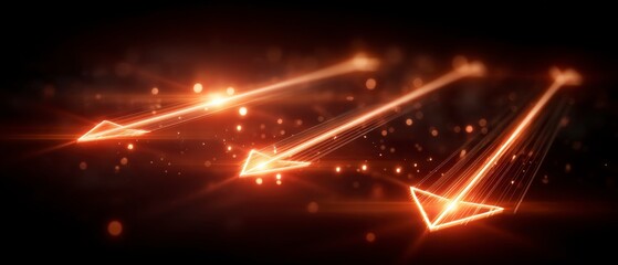 Dynamic Orange Arrows  Abstract Motion  Speed  Success  Future