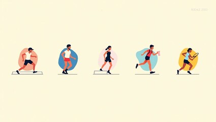 Fototapeta premium various athlete icons
