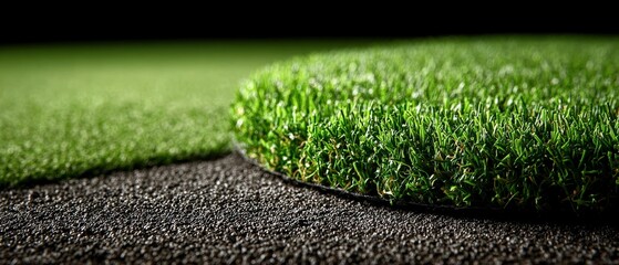 Lush Green Artificial Turf Close Up  High Resolution Texture for Design
