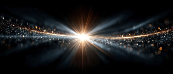 Sparkling Galaxy  Abstract Light Burst  Glowing Particles  Cinematic Background