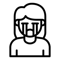 crying sadness outline icon woman avatar tears