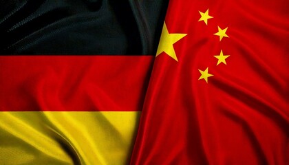 中国とドイツの国旗。(Germany flag and china flag.)
