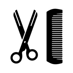 comb and scissors icon