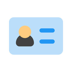 id card flat icon
