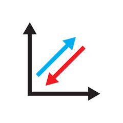 up down financial graph icon