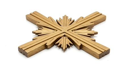 Wooden Christian Cross &ndash; Symbol of Faith, Hope, and Salvation in Christianity, Highlighting the Sacred Spiritual Meaning of the Wooden Crucifix