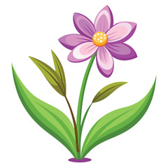 Naklejka premium colorful flowers minimalistic spring florals set 