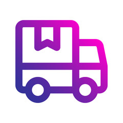 delivery truck gradient icon