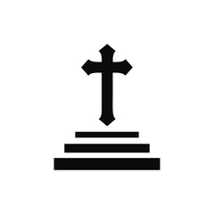 Cross Graveyard Icon Symbol Sign Vector